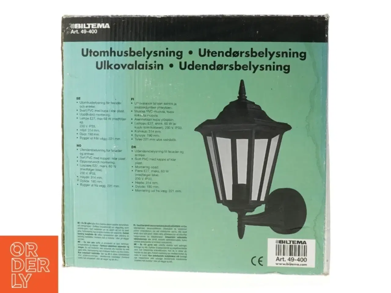 Billede 1 - Udendørslampe fra Biltema