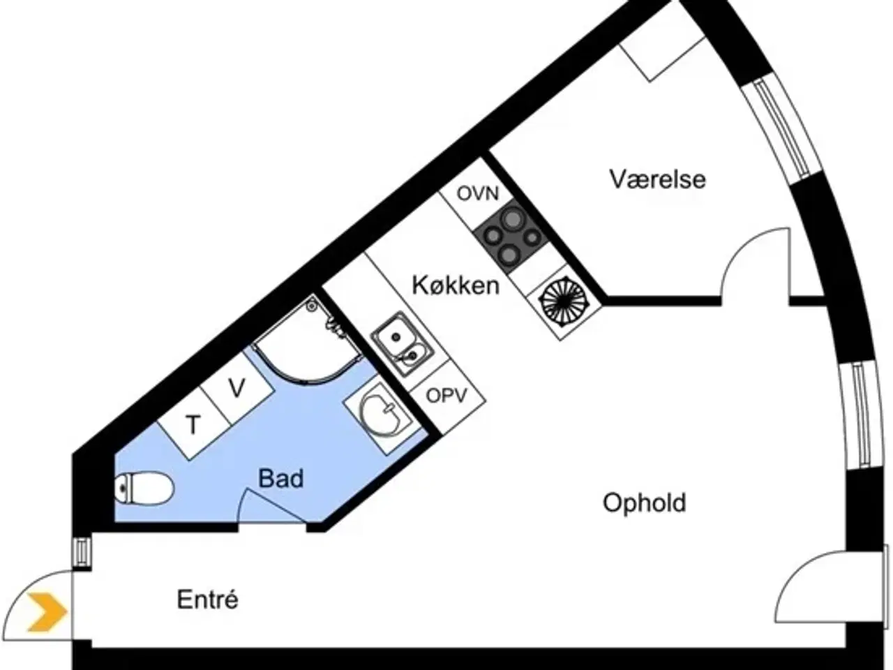 Billede 1 - Lys 2 værelses lejlighed i stueplan med egen terrasse/have., Aarhus V, Aarhus