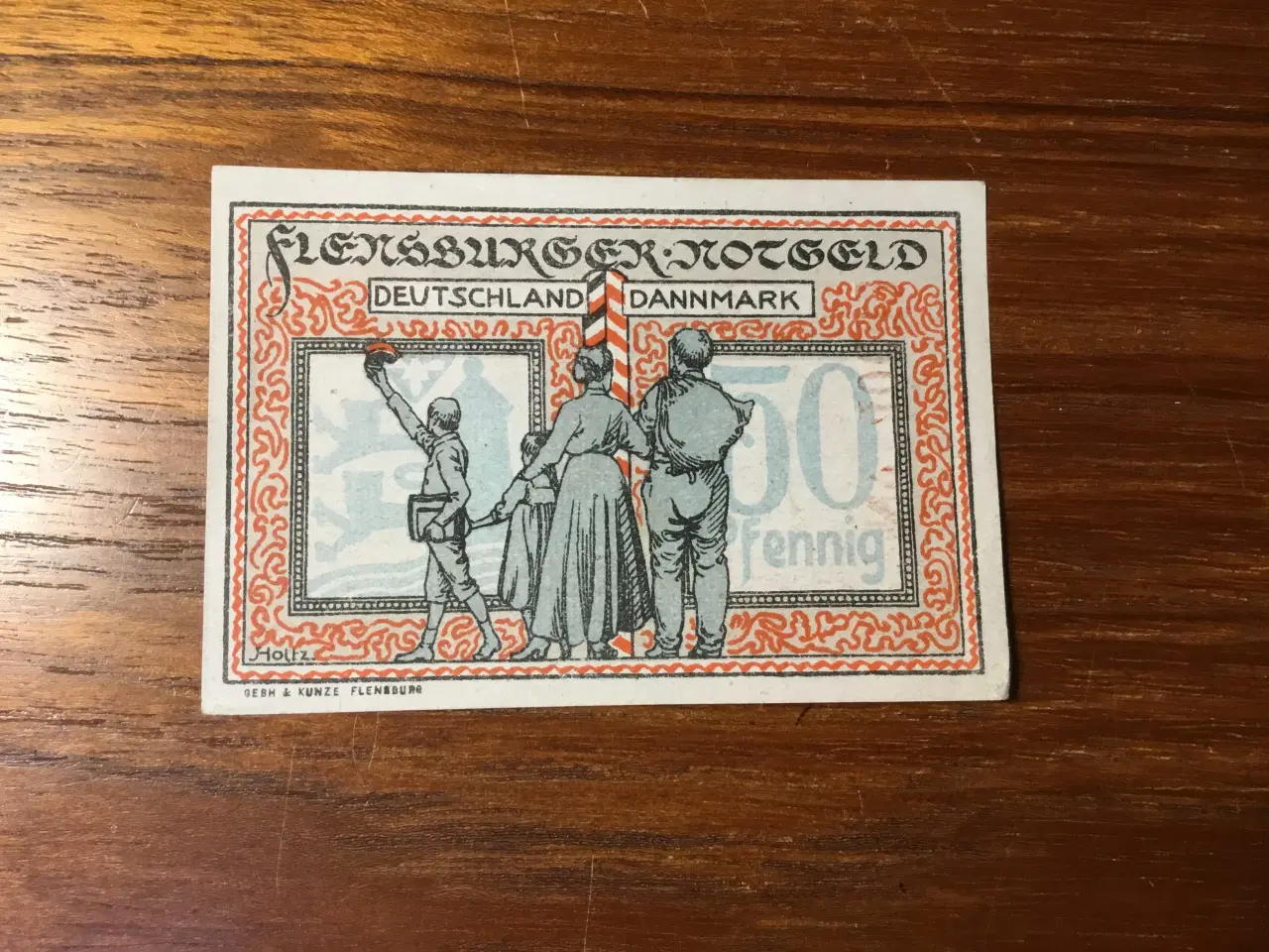 Billede 2 - Notschein pengeseddel fra Flensburg 1920