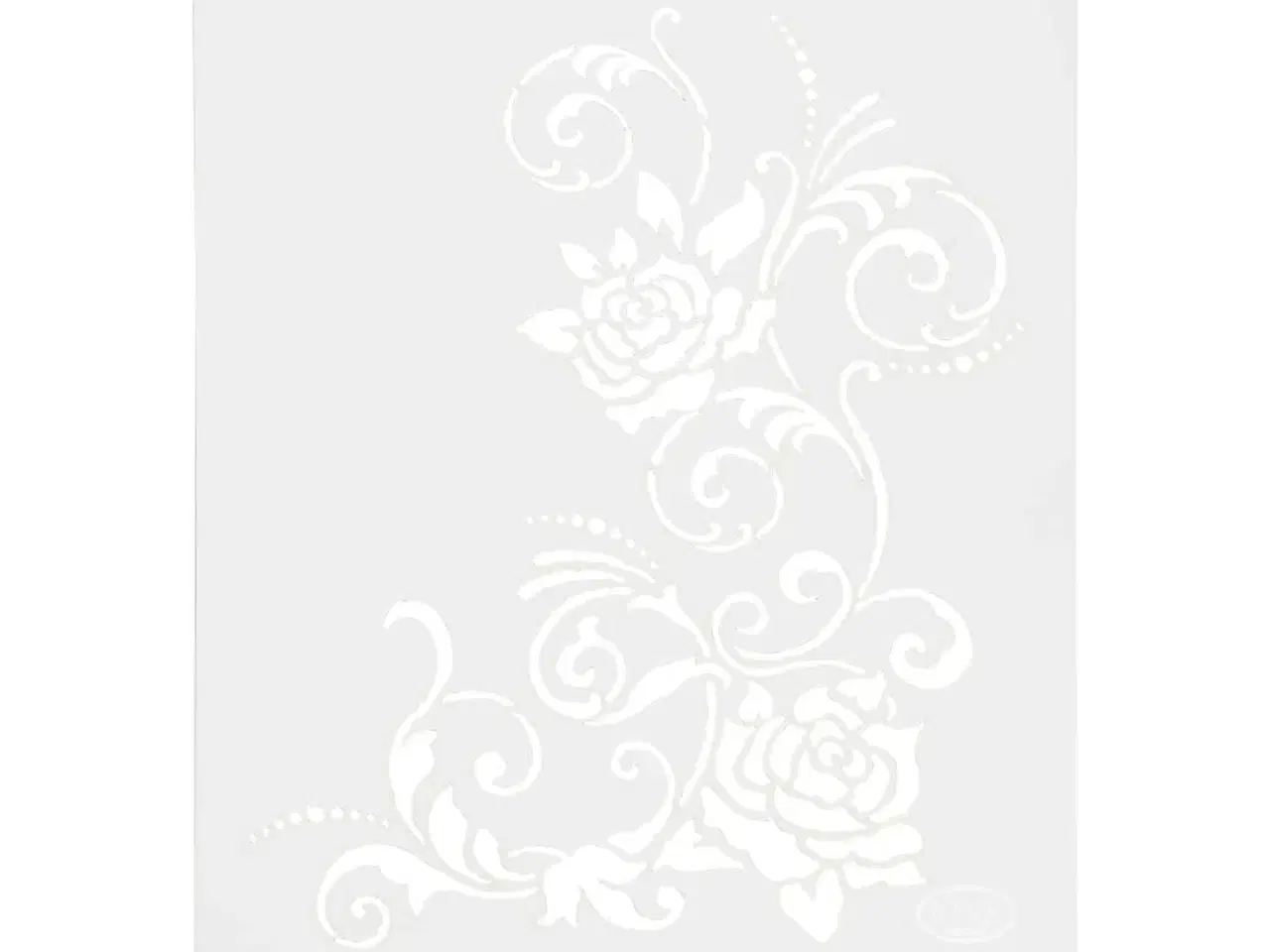 Billede 1 - Stencil, filigran blomster, A4, ark 210x297 mm, 1 stk.