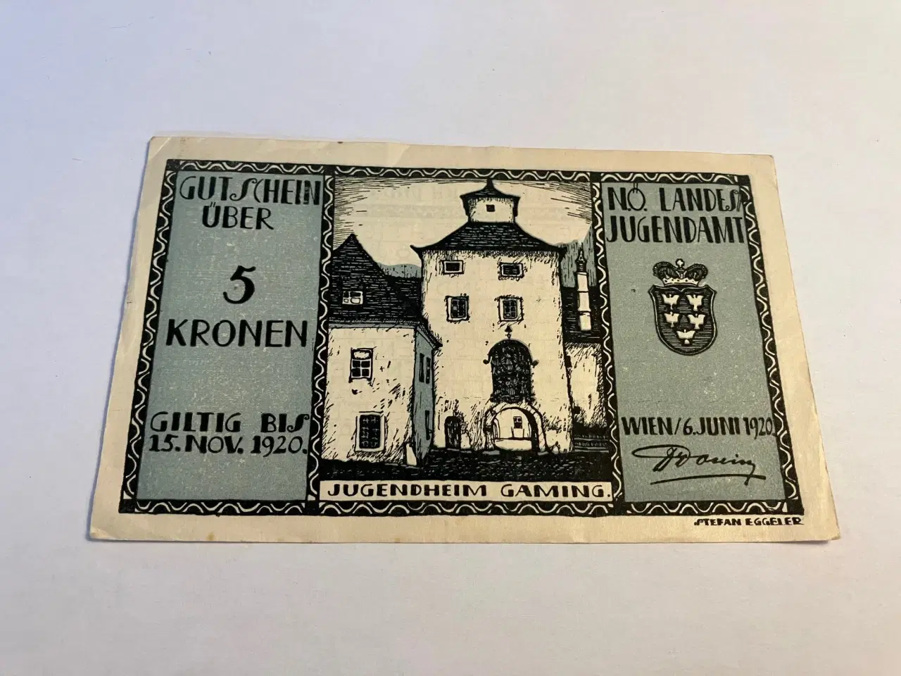 Billede 1 - 5 Kronen Wien 1920