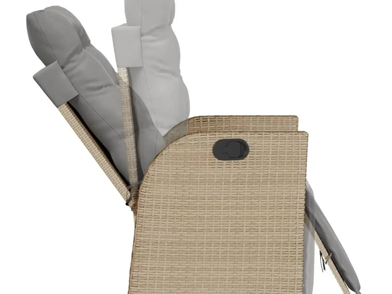 Billede 8 - Havestole 2 stk. lænefunktion og fodstøtte polyrattan beige