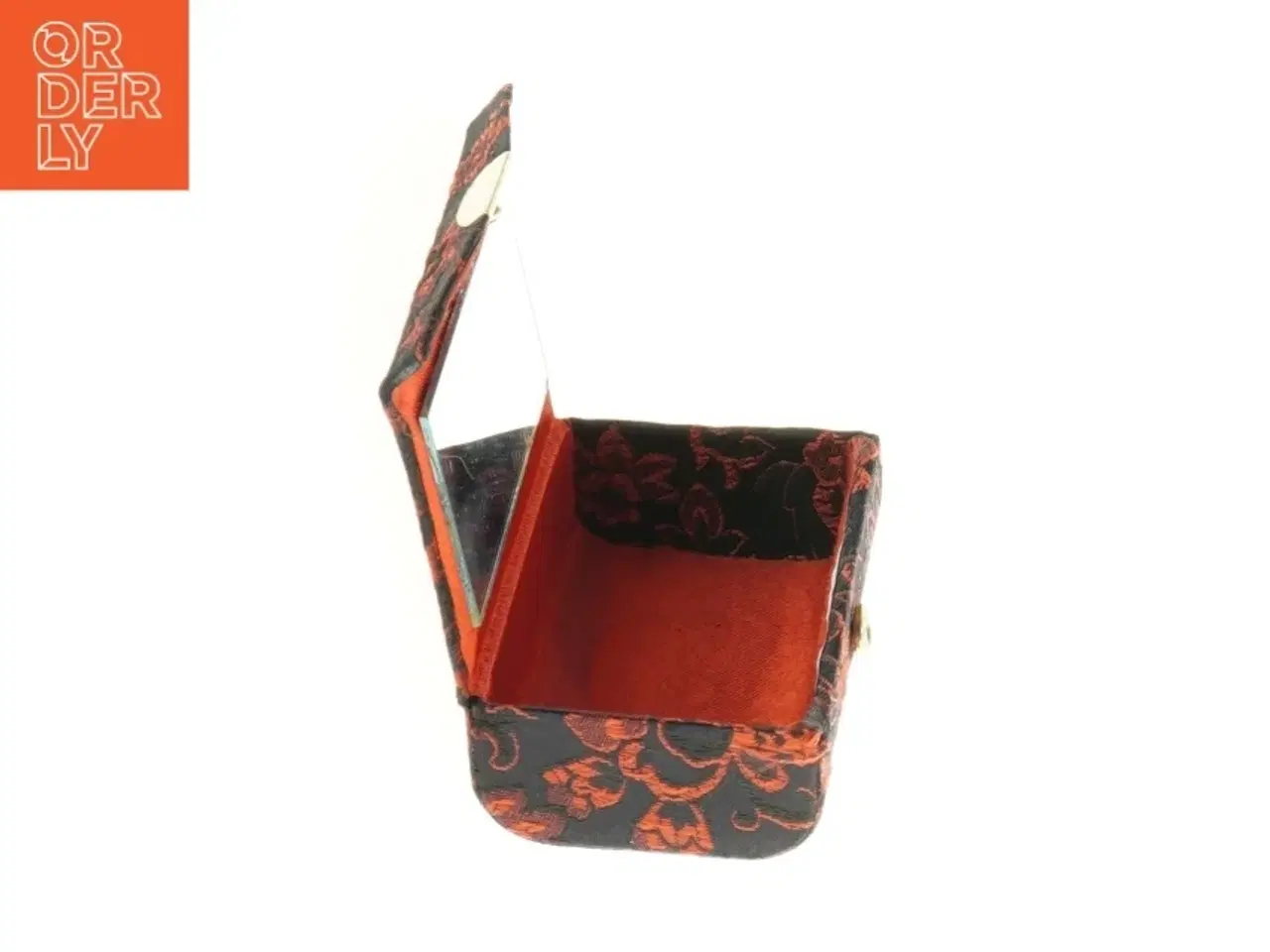 Billede 3 - Broderet pung med spejl (str. 9 x 6 x 3 cm)