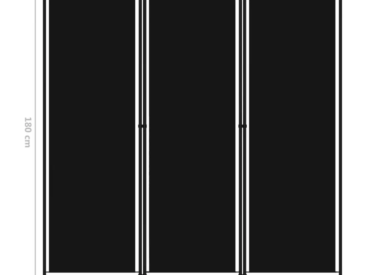 Billede 6 - 3-panels rumdeler 150 x 180 cm sort