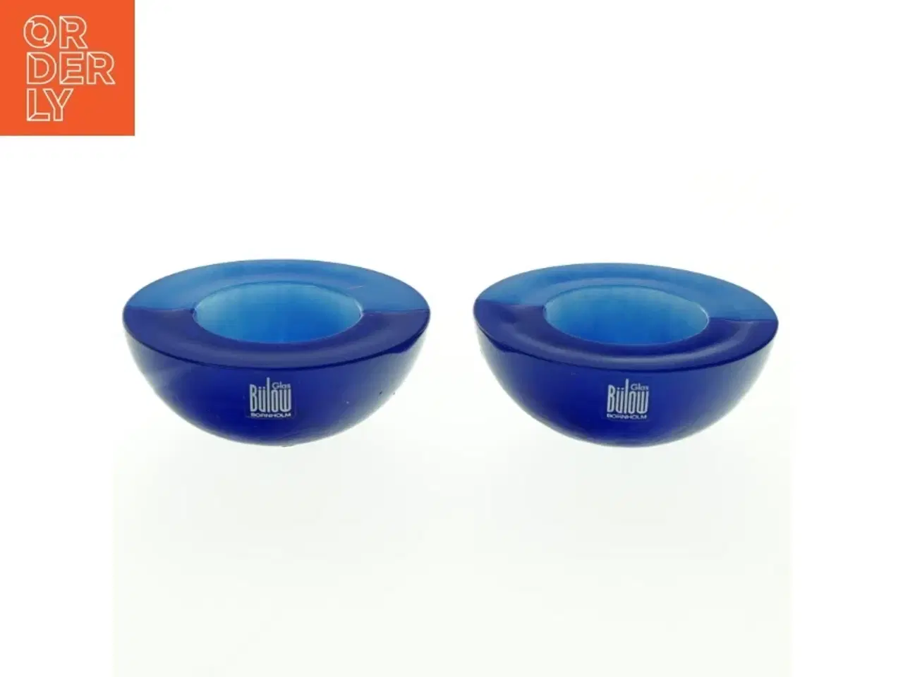 Billede 1 - Blå lysestager fra Bülow (str. Ø. 8 cm)