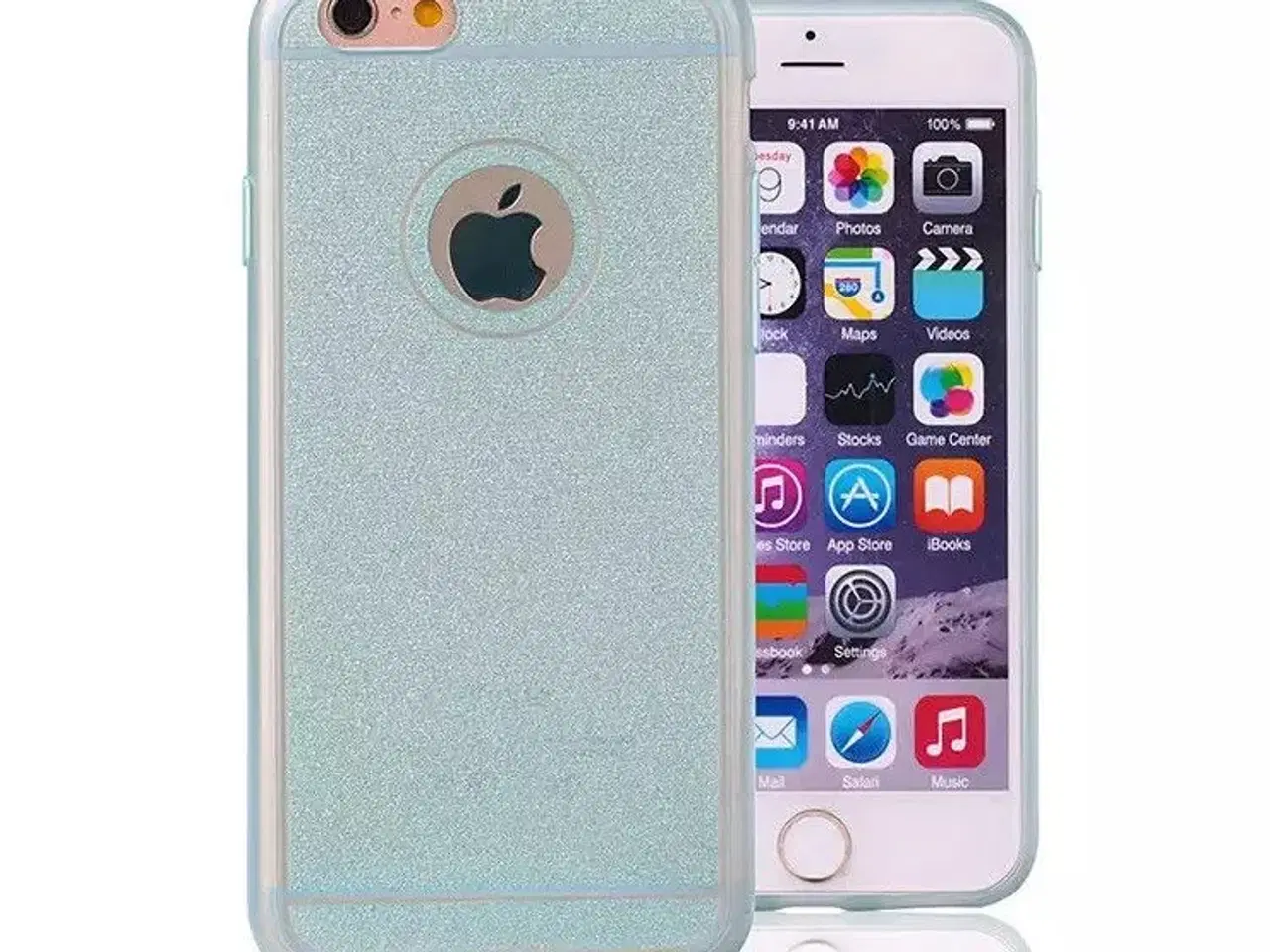 Billede 4 - Lyseblå glimmer cover til iPhone 5 5s SE 6 el 6s