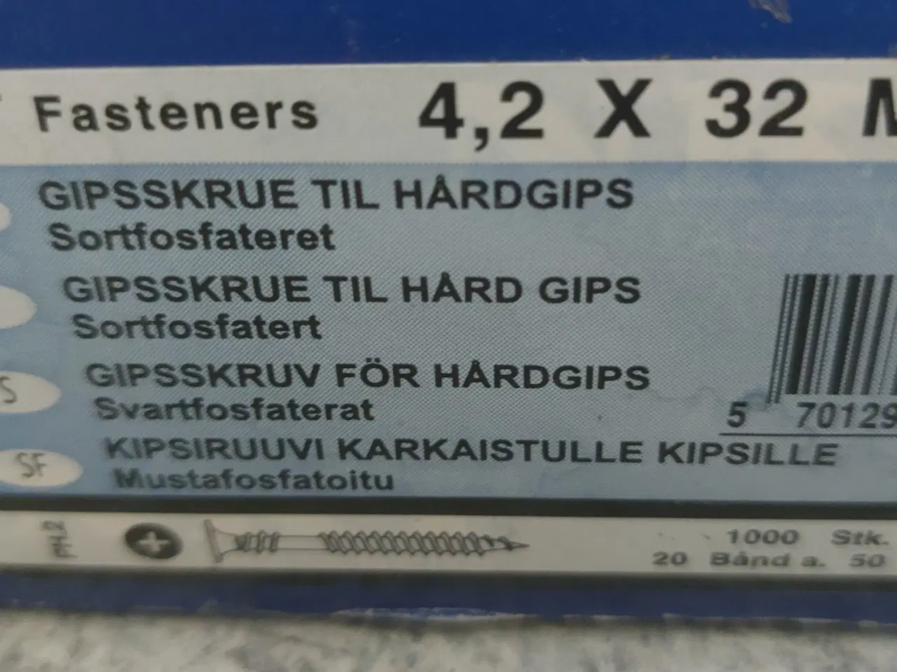 Billede 2 - Gipsplade skruer til stål og træ