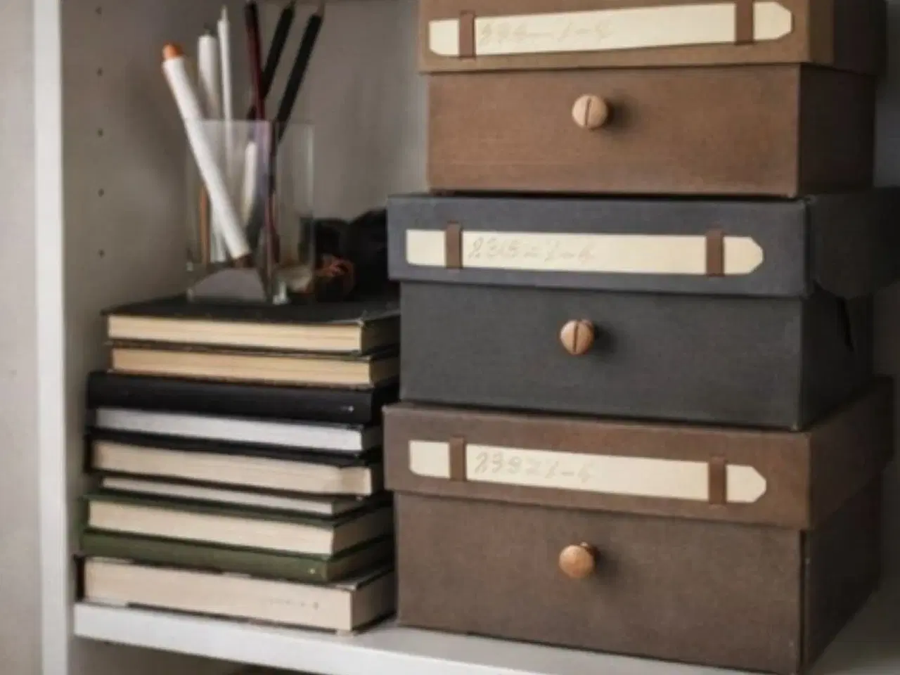Billede 1 - Vintage arkivkasser - til opbevaring og pynt