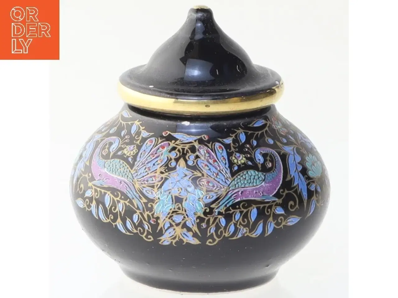 Billede 5 - Dekorativ krukke med peacock design (str. Ø 5 cm)