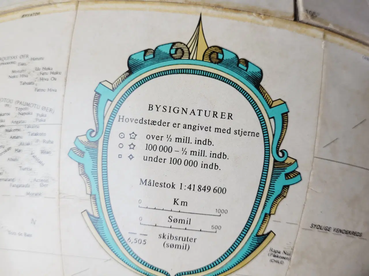 Billede 3 - ⭐️· Vintage Globus på Træstander – ScanGlobe World