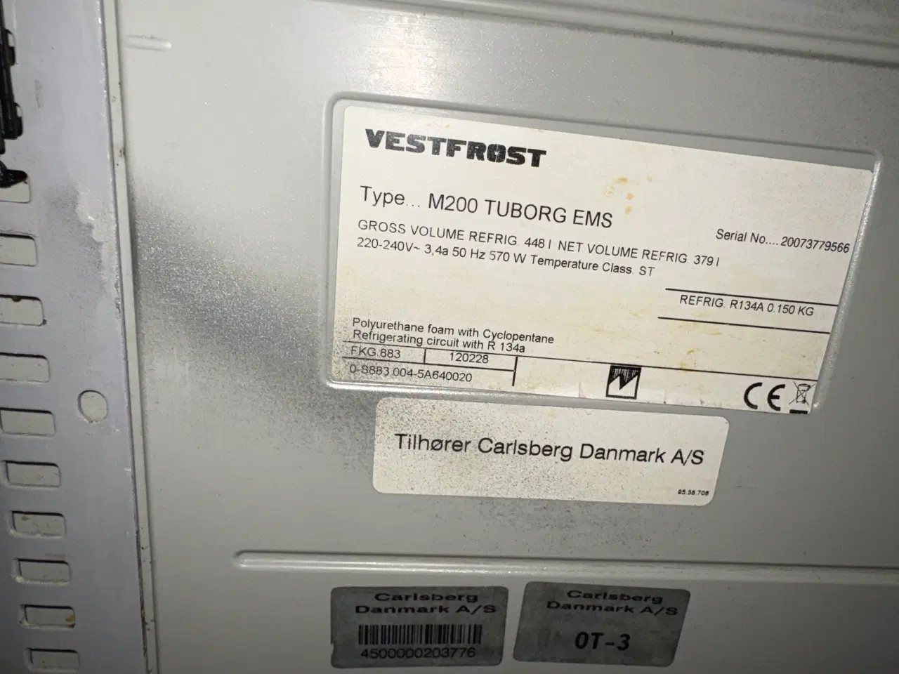 Billede 4 - Tuborg glas køleskab Mrk. Vestfrost