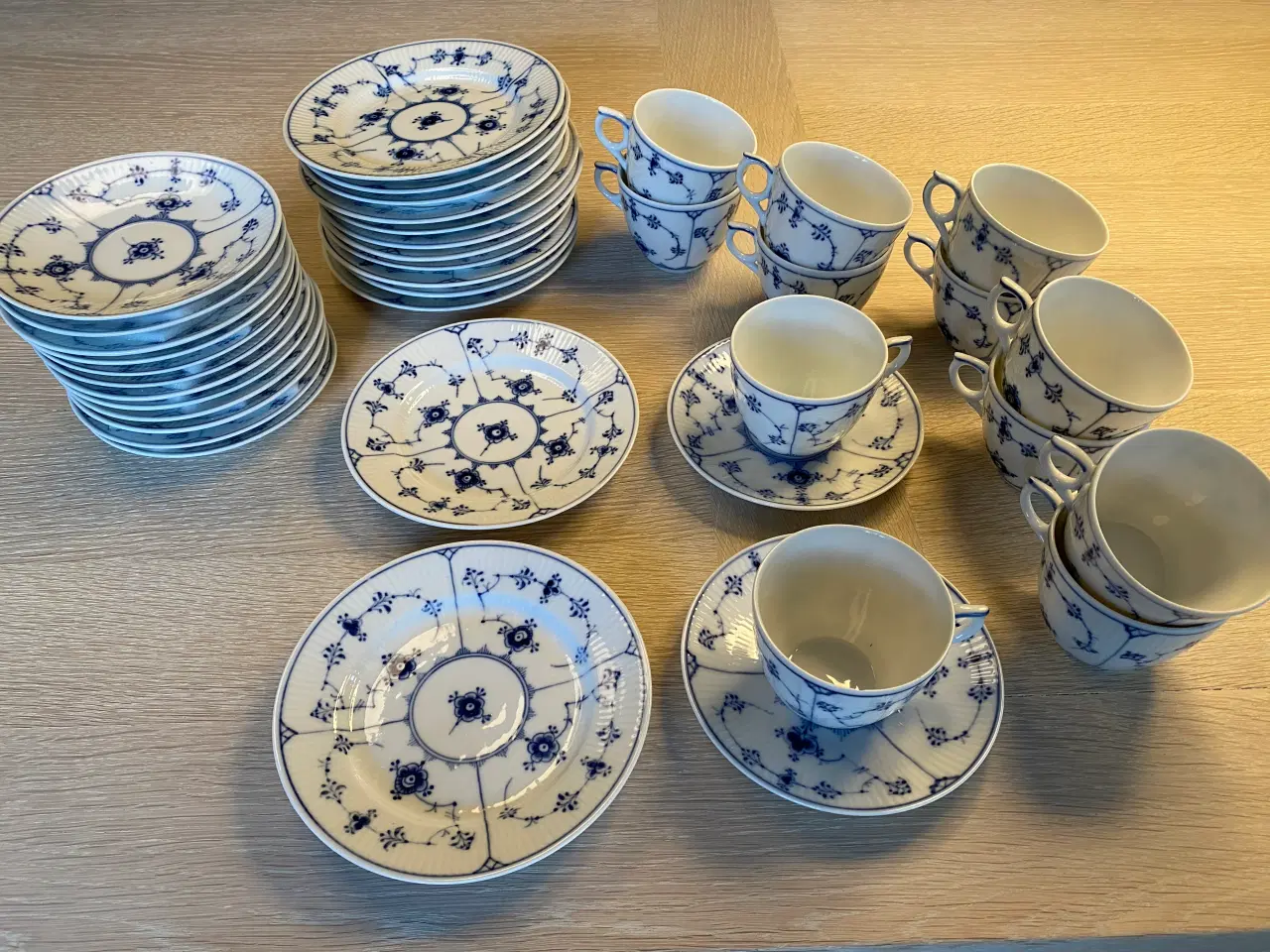 Billede 1 - Musselmalet riflet - kaffeservice