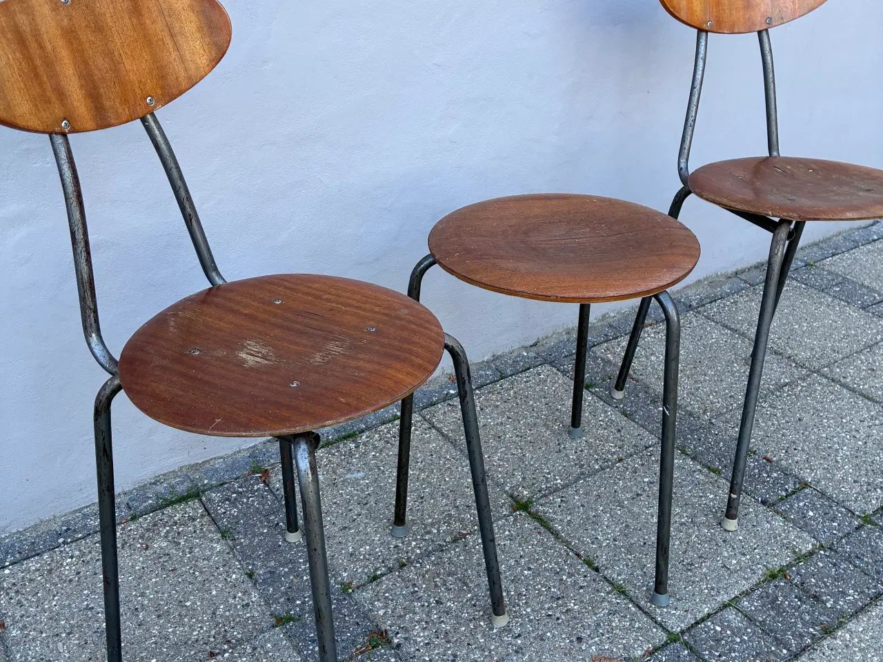 Billede 3 - 1960’er teak sæt 2 stole og bord.