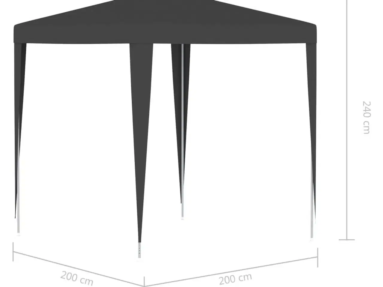 Billede 6 - Professionelt festtelt 2x2 m antracitgrå