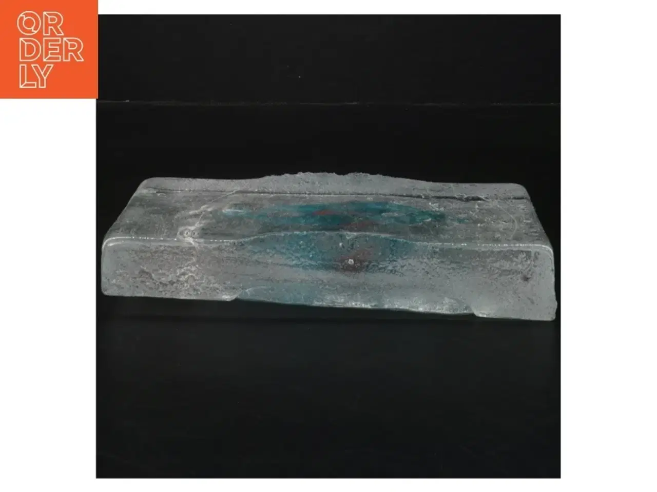 Billede 1 - Dekorativ glasblok (str. 20x10x3,5 cm)