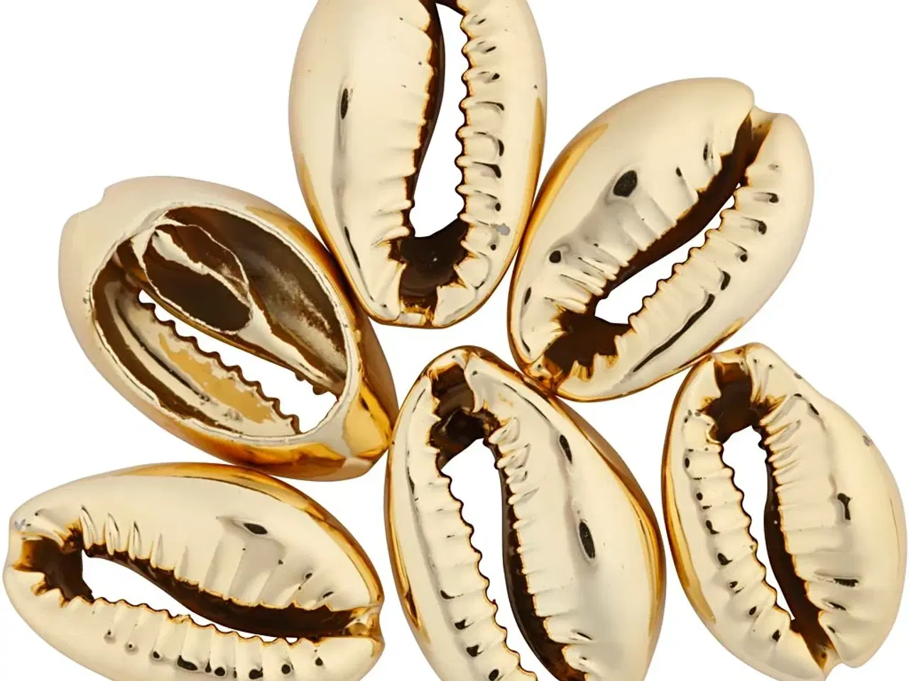 Billede 1 - Forgyldte muslingeskaller 20 mm - 6 stk. til smykker