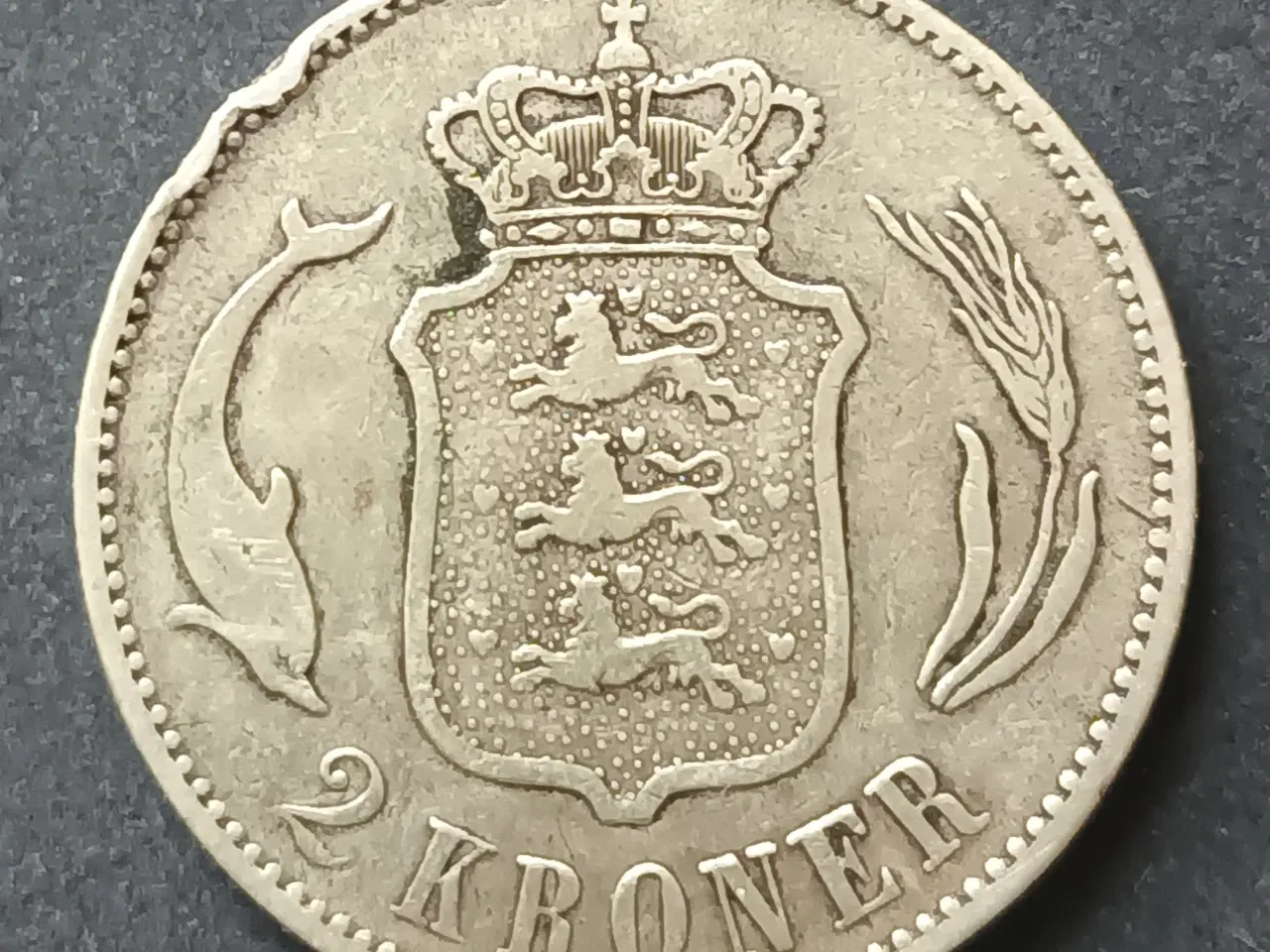Billede 2 - 2 kr 1876 i sølv.
