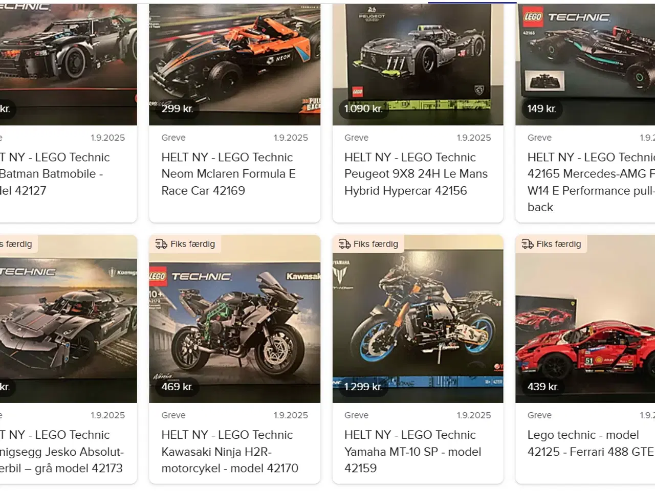 Billede 1 - Technic Lego samling - Nye & Brugte Sæt