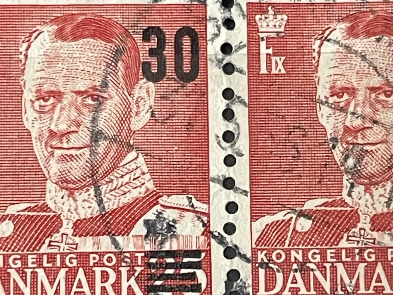 Billede 2 - Danmark, stemplet, Div. Frederik IX med overtryk