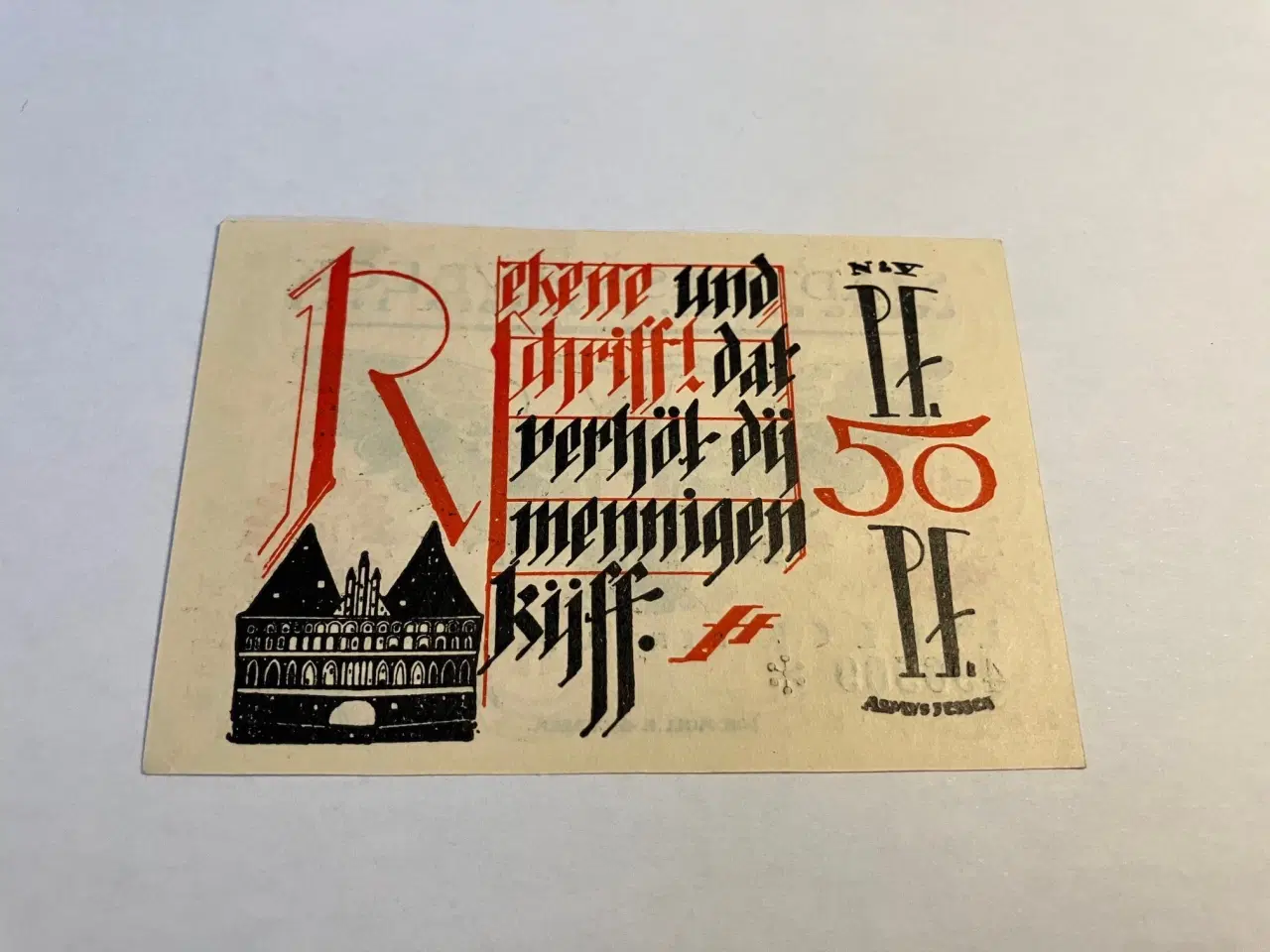 Billede 2 - 1/2 Mark Lübeck 1921