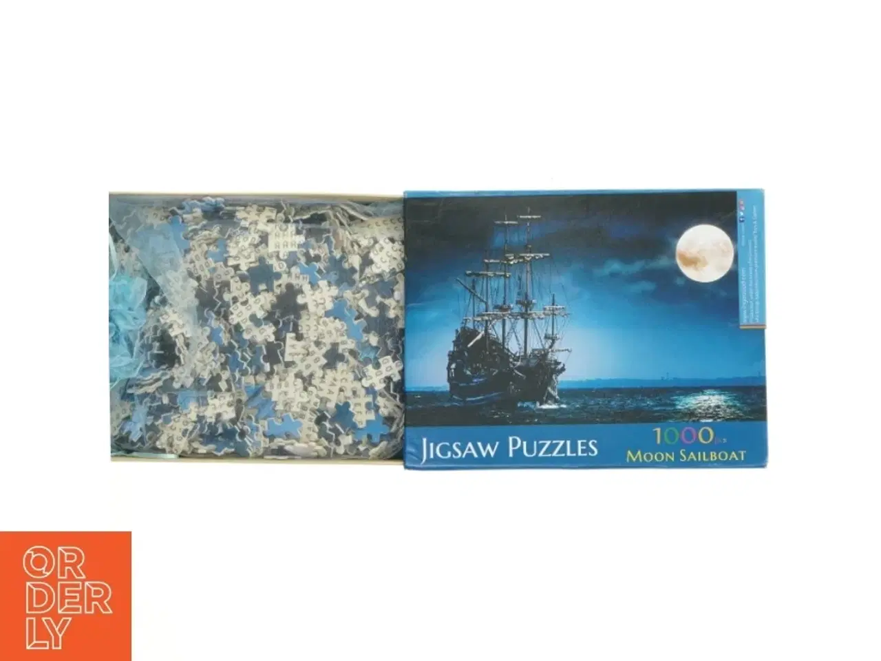 Billede 3 - Jigsaw puzzle med måneskib fra InGooooD (str. 26x20 cm)