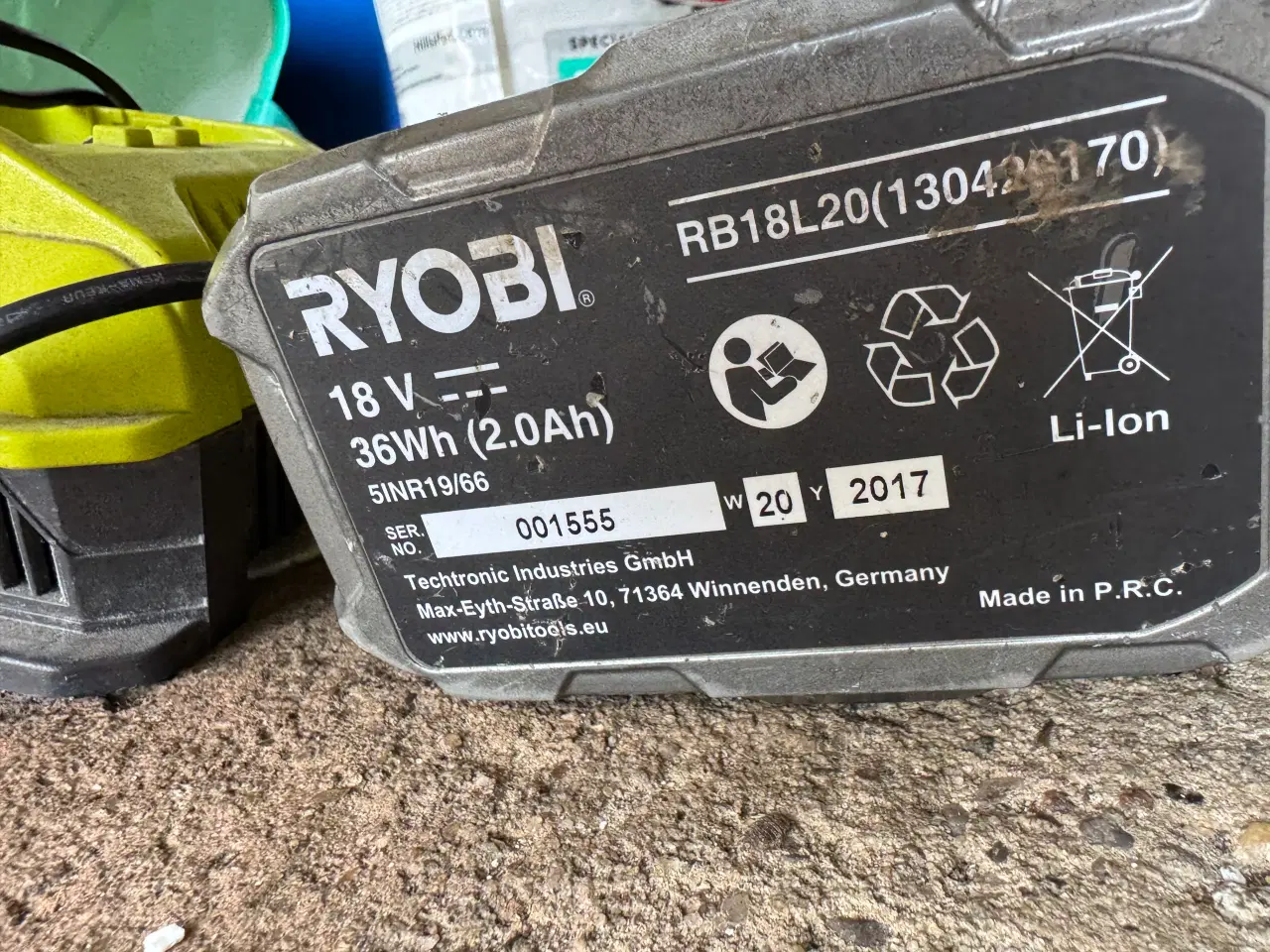 Billede 2 - Ryobi fugepistol med batteri og lader