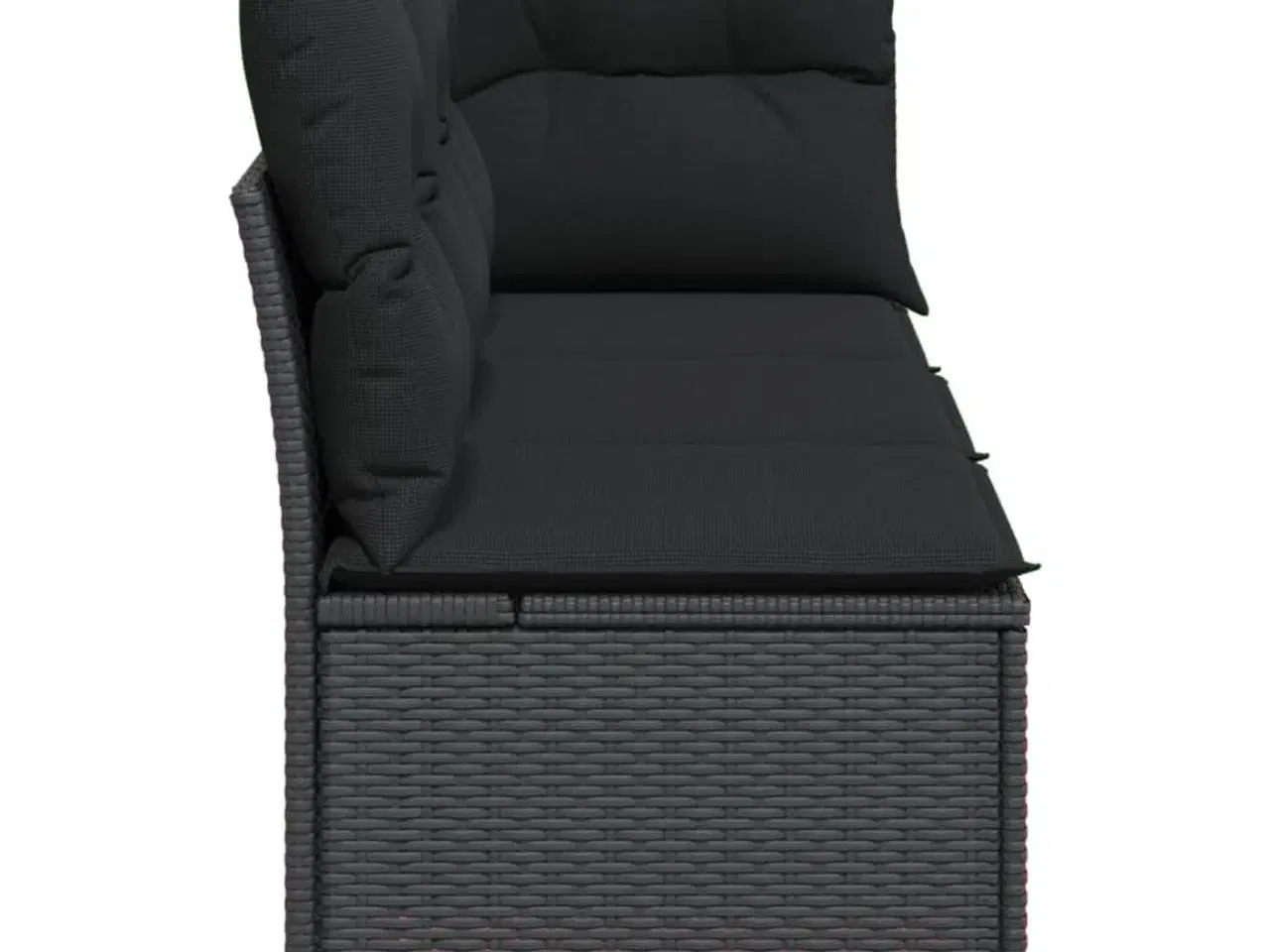 Billede 5 - 3-personers havesofa med hynder polyrattan sort