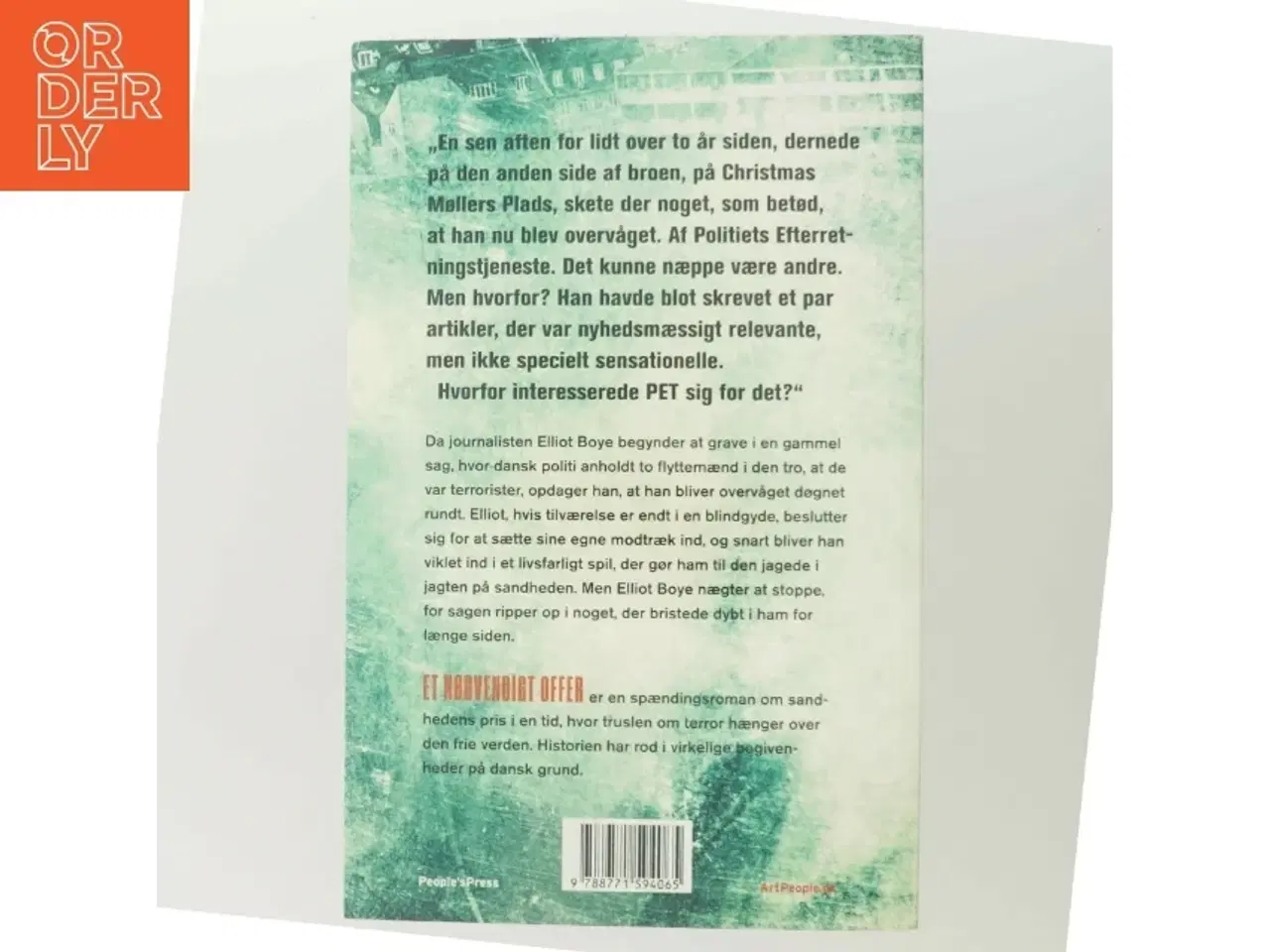 Billede 3 - Et nødvendigt offer : spændingsroman af Finn Halfdan (f. 1967) (Bog)