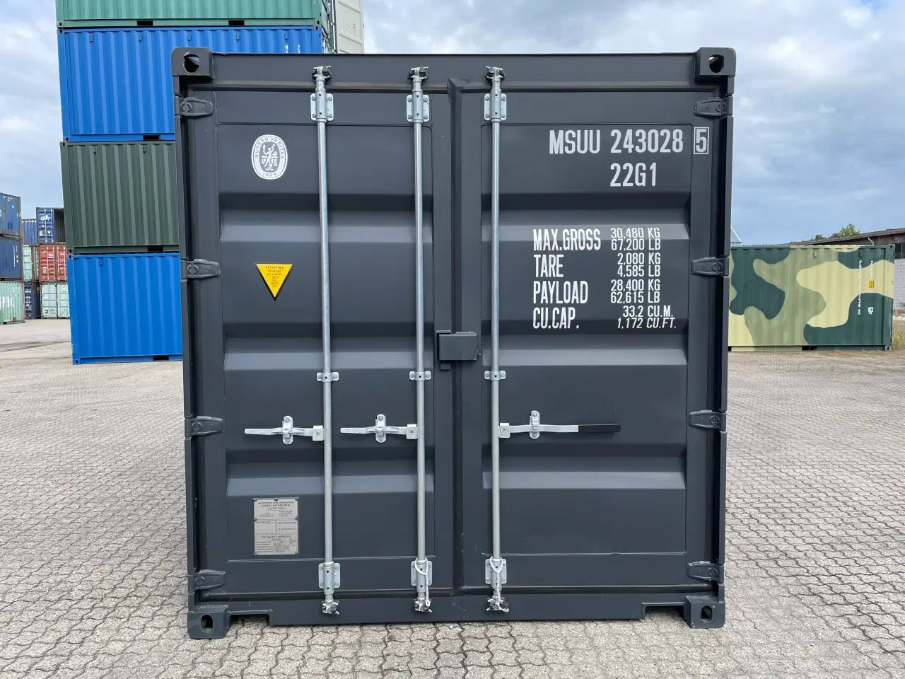 Billede 1 - 20´ fods Container i farve Ral: 7021 nye one way