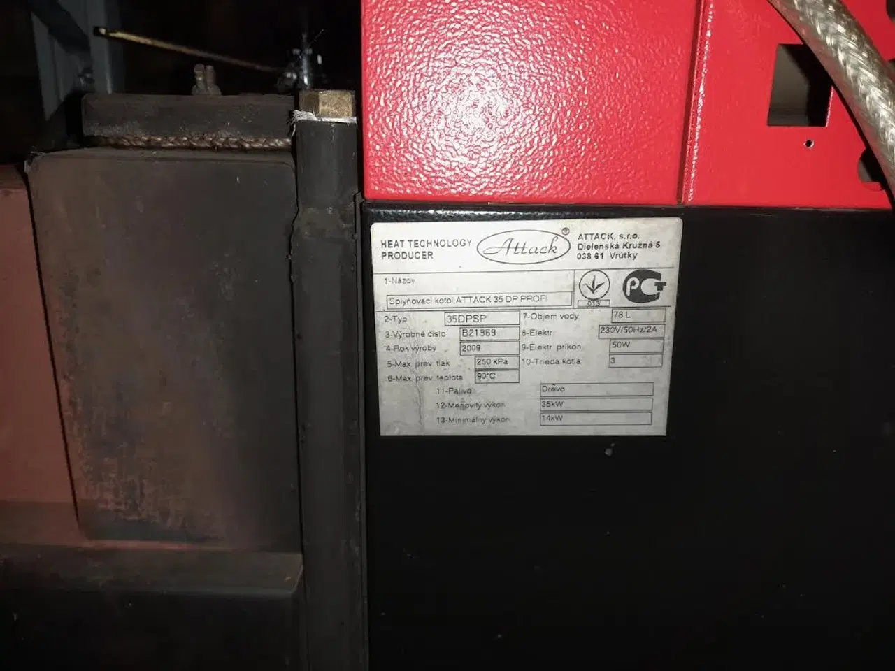 Billede 1 - ATTACK DP PROFI 35KW gasogenfyr