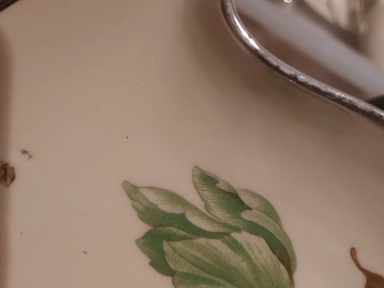 Billede 2 - Grøn Vallø m/sølv/platin kant