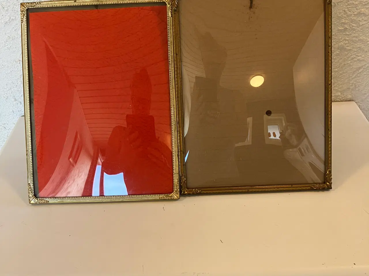 Billede 2 - Gamle metal rammer med buet glas