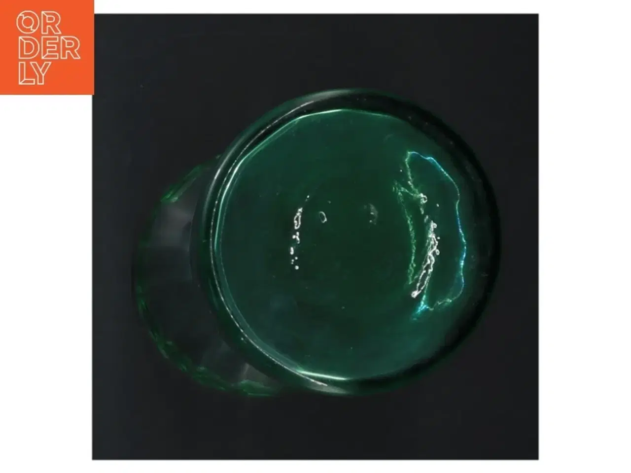 Billede 2 - Grøn glasvase (str. H 18 cm, ø 8 cm)