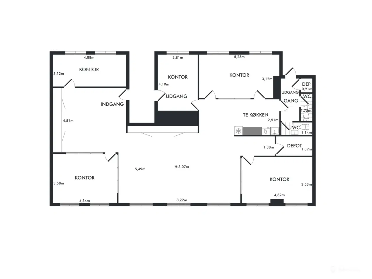 Billede 5 - 261 m² Eksklusivt kontorlejemål på Dag Hammarskjölds Allé