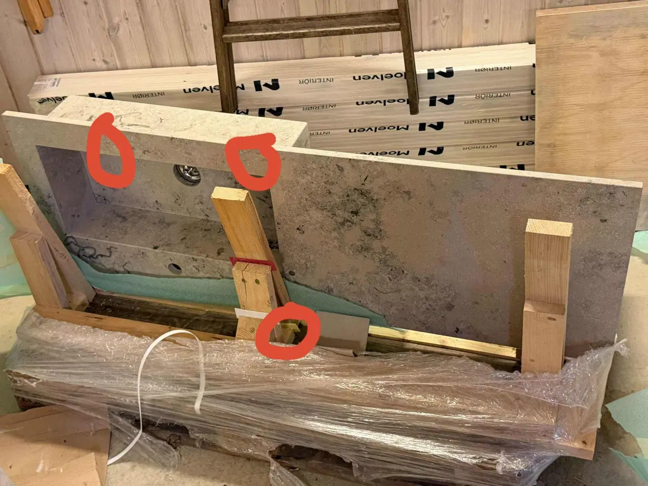 Billede 5 - Naturstens bordplade i jura beige (knækket)