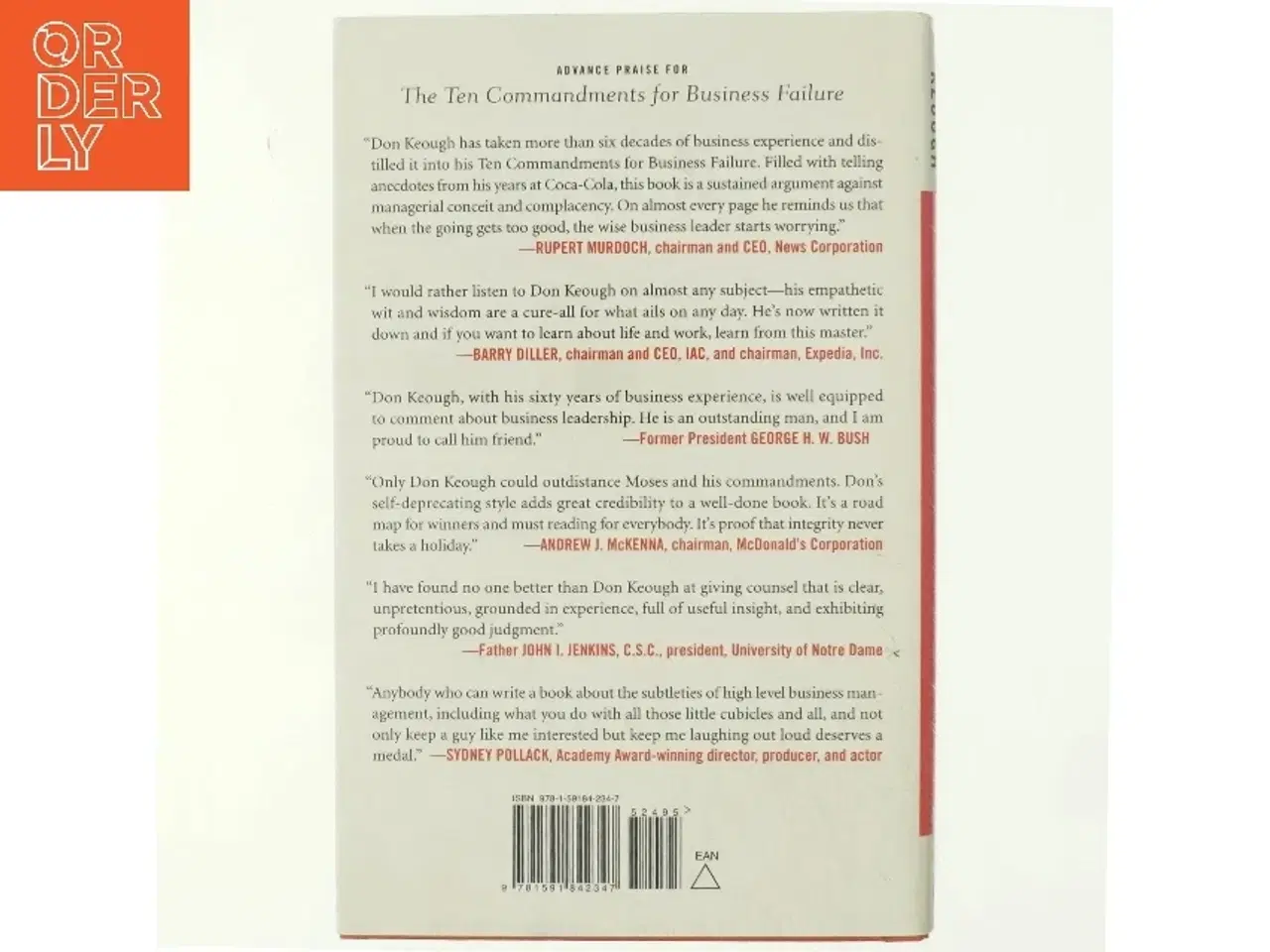 Billede 3 - The ten commandments for business failure af Donald R. Keough (Bog)
