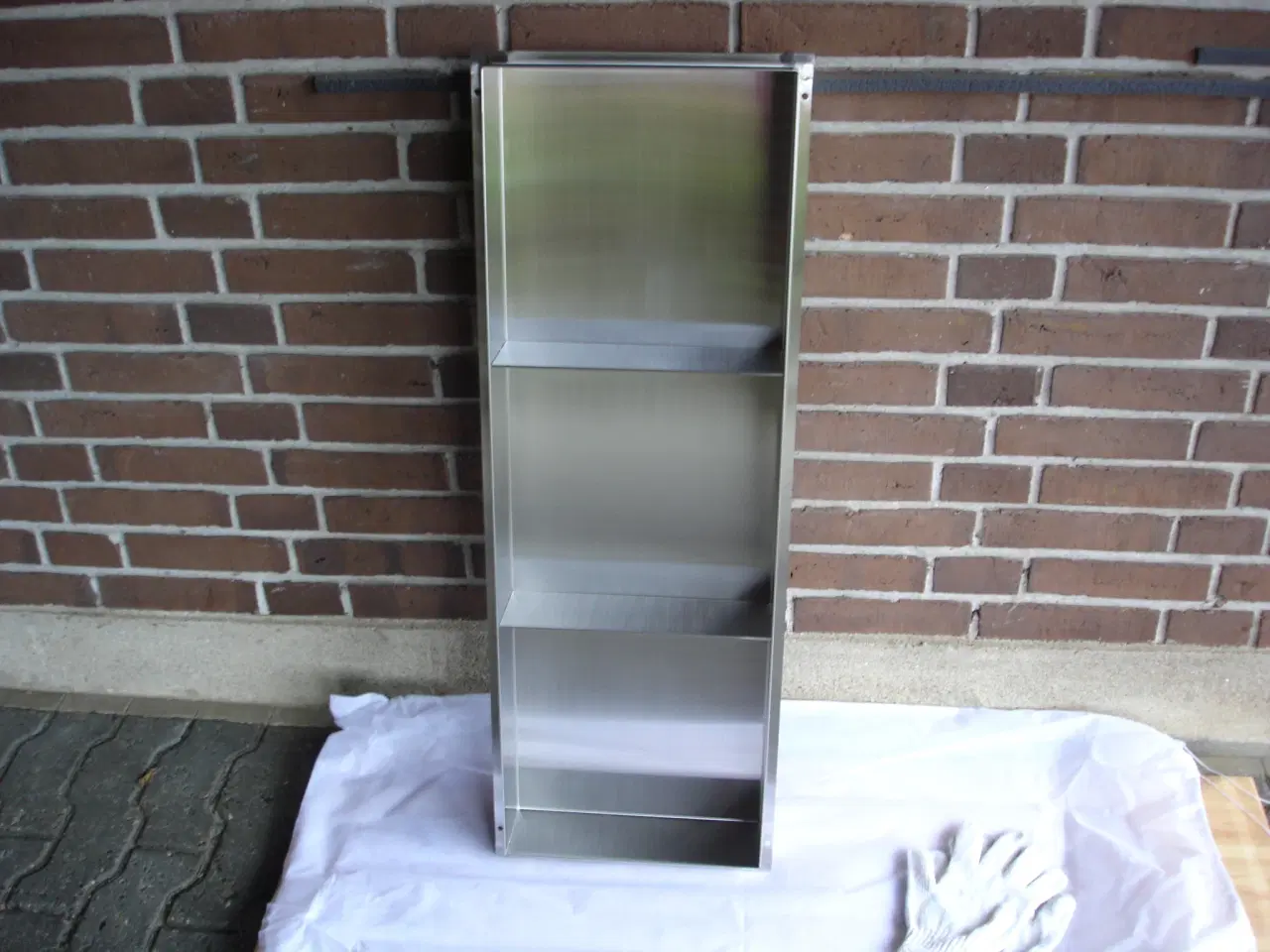 Billede 2 - Shampohylde/Vægniche Rustfri børstet stål