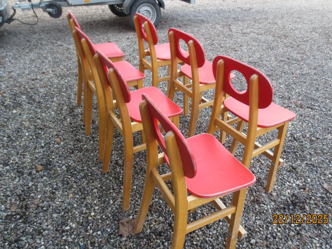 Billede 4 - 7stk Hukit Børnestole Røde