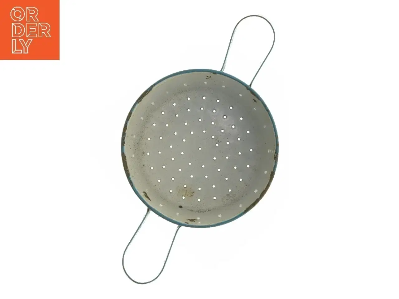 Billede 4 - Blå emaljeret si med hank, madam blå emalje (str. Ø 19 cm)