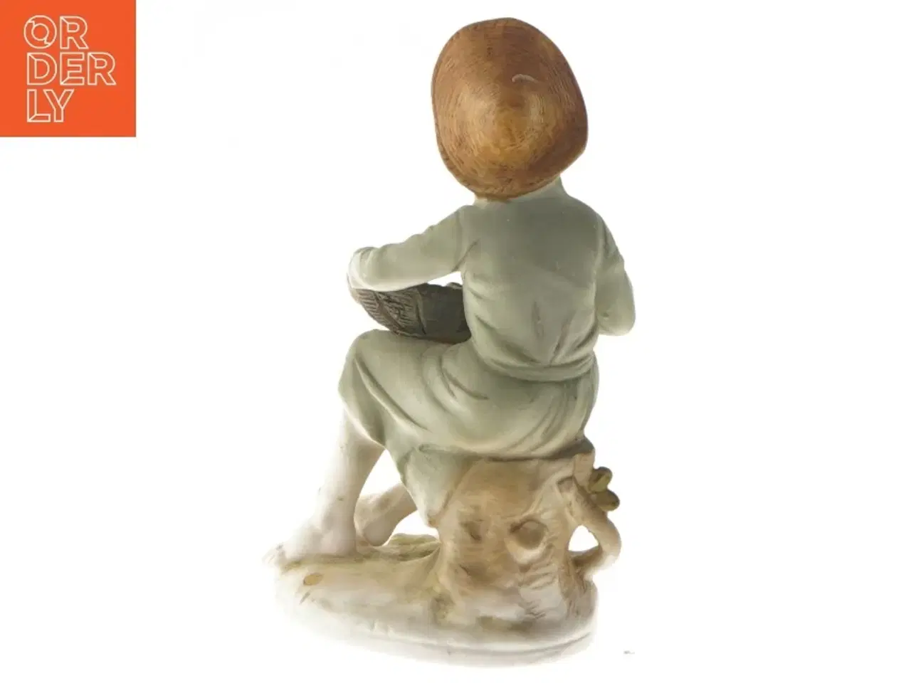 Billede 4 - Porcelænsfigur af pige med kurv fra Kjellerup (str. 15,5 cm)