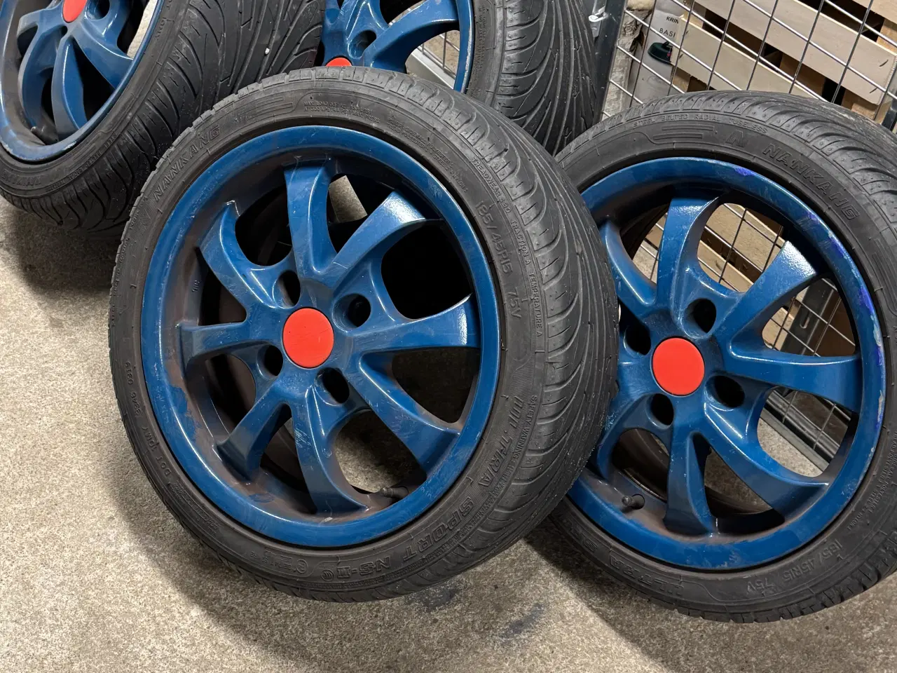 Billede 8 - Godt 4 alufælge med dæk 165x45x15 spostdæk