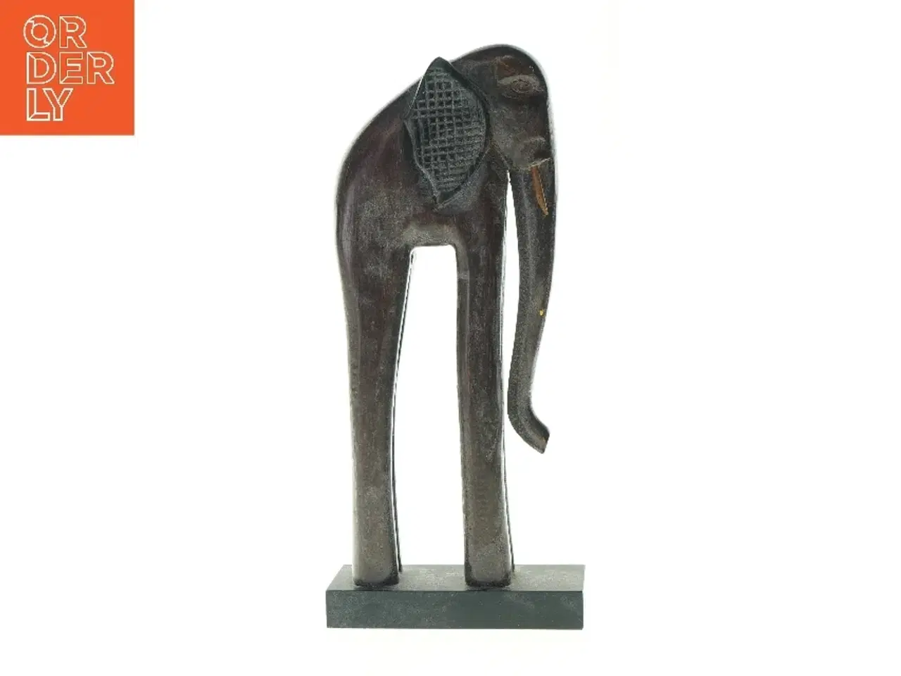 Billede 2 - Dekorativ elefantfigur (str. LBH:16,5x9x37cm)