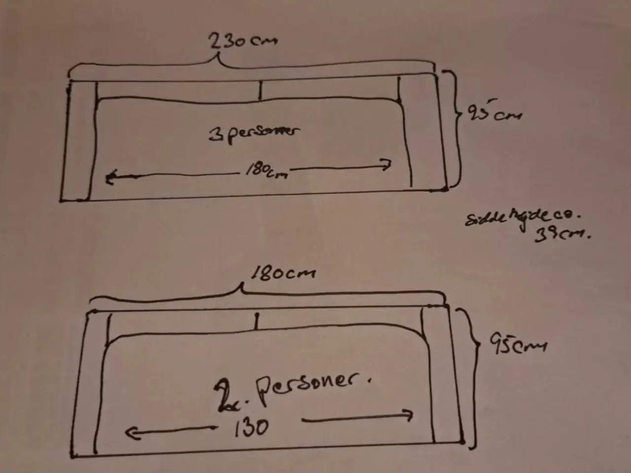 Billede 3 - Koksgrå sofa 3 plus 2 person