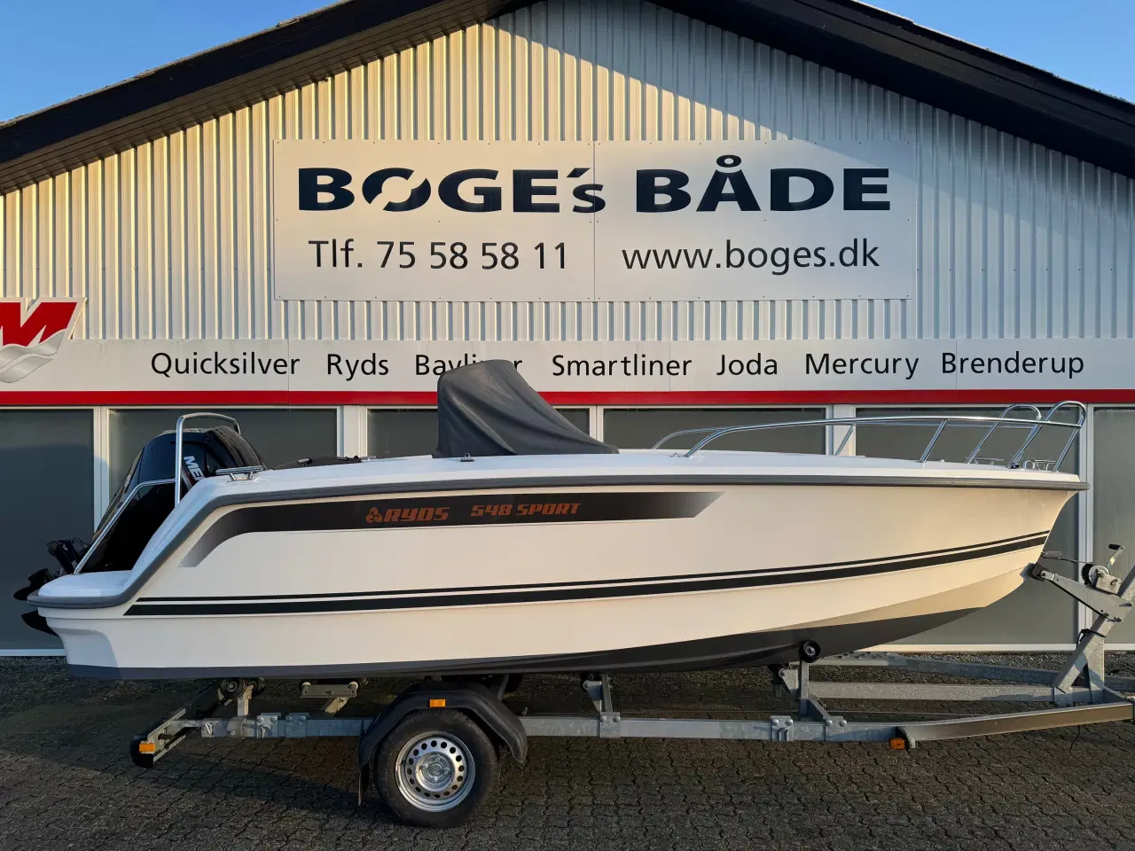 Billede 2 - 548 Sport med F100 Mercury-EFI 4 takt 2,1L og 1000 kg Brenderup bådtrailer