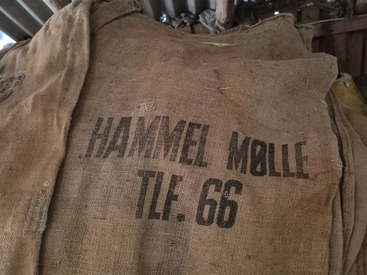 Billede 4 - Gamle kornsække / jutesække – retro / dekoration