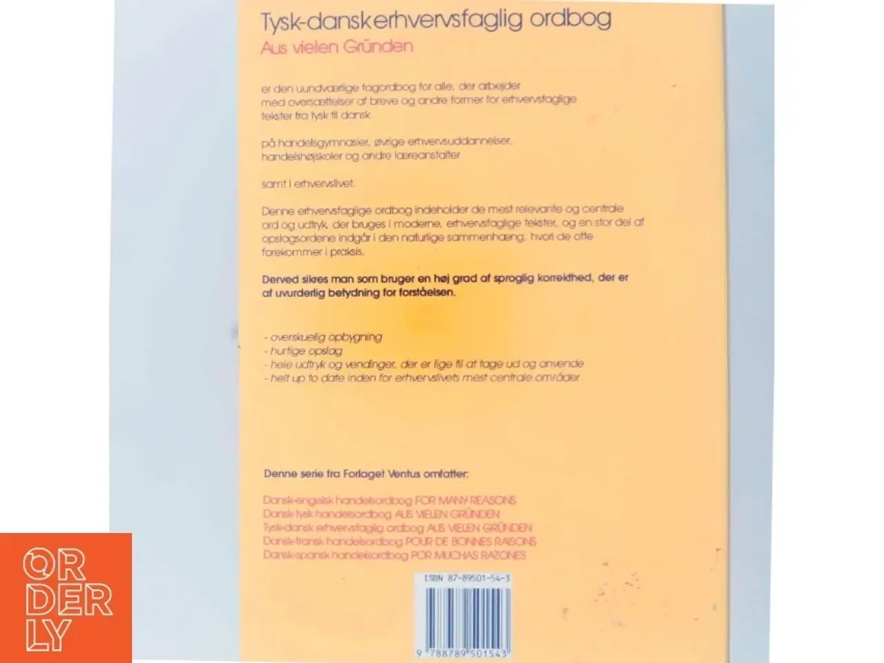 Billede 3 - Tysk-dansk erhvervsfaglig ordbog : "Aus vielen Gründen" af Dorthe Unnerup-Madsen (Bog)