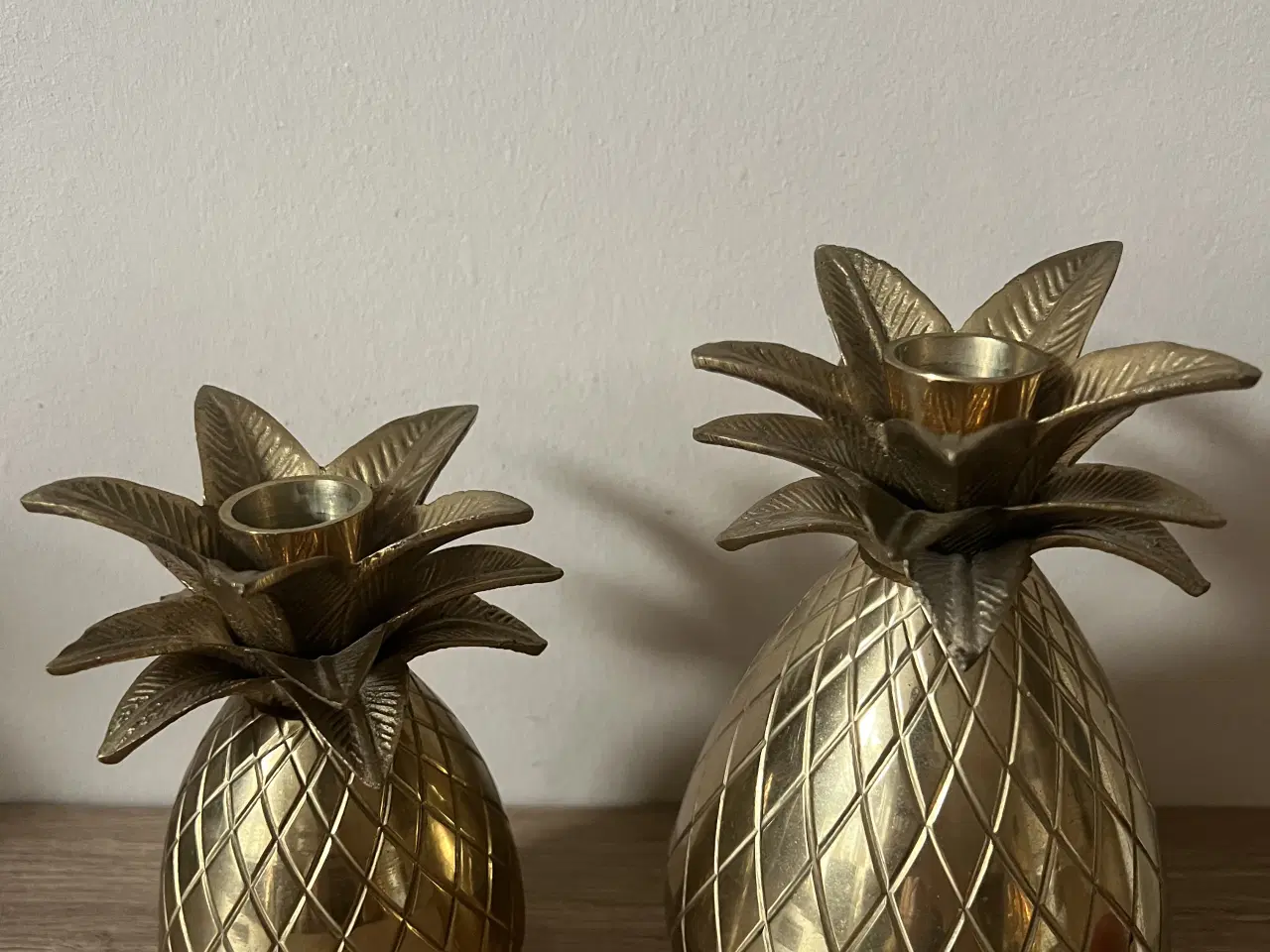 Billede 3 - Smukke vintage messing ananas stager 