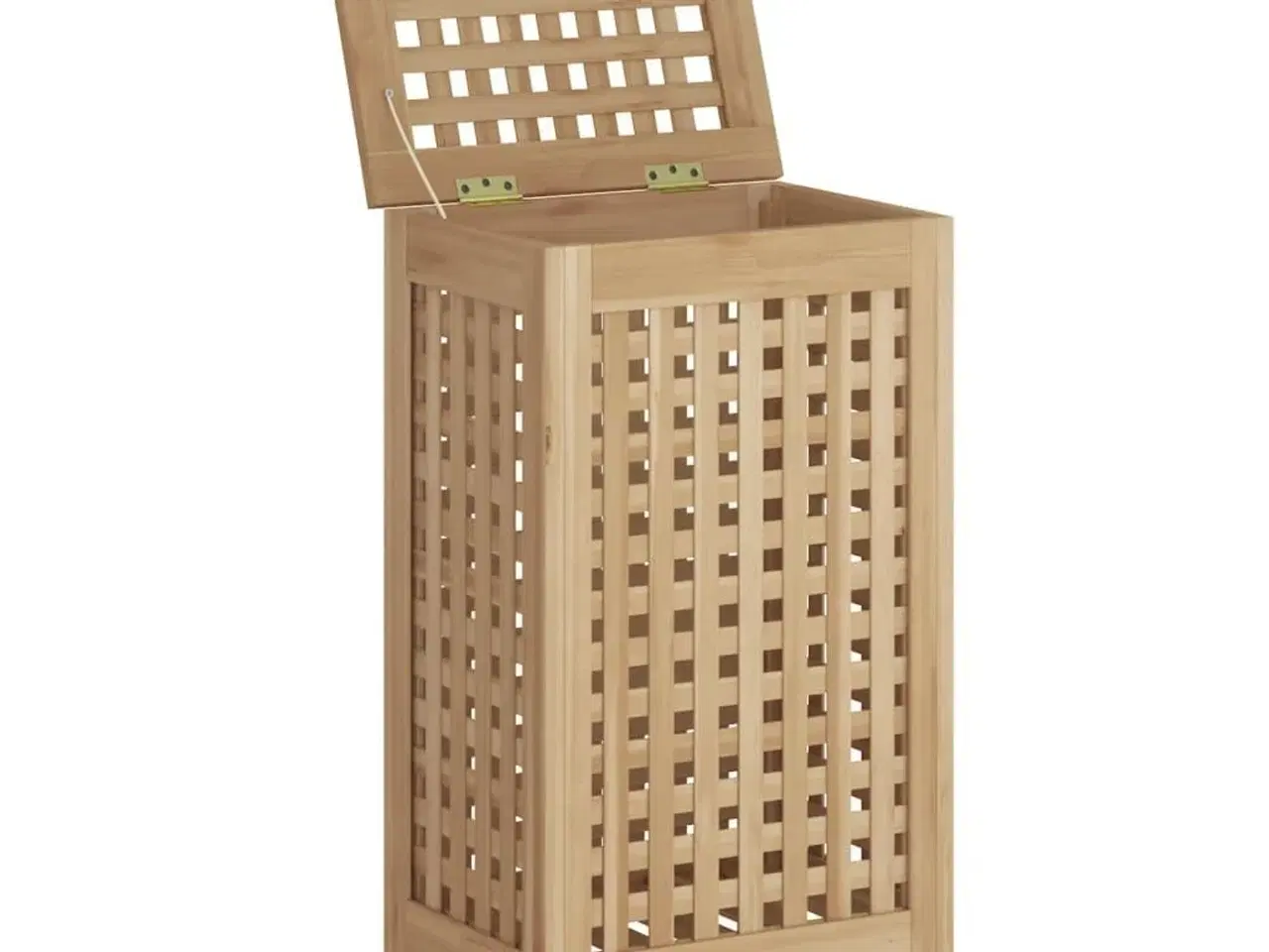 Billede 2 - Vasketøjskurv 35x25x60 cm massivt teaktræ