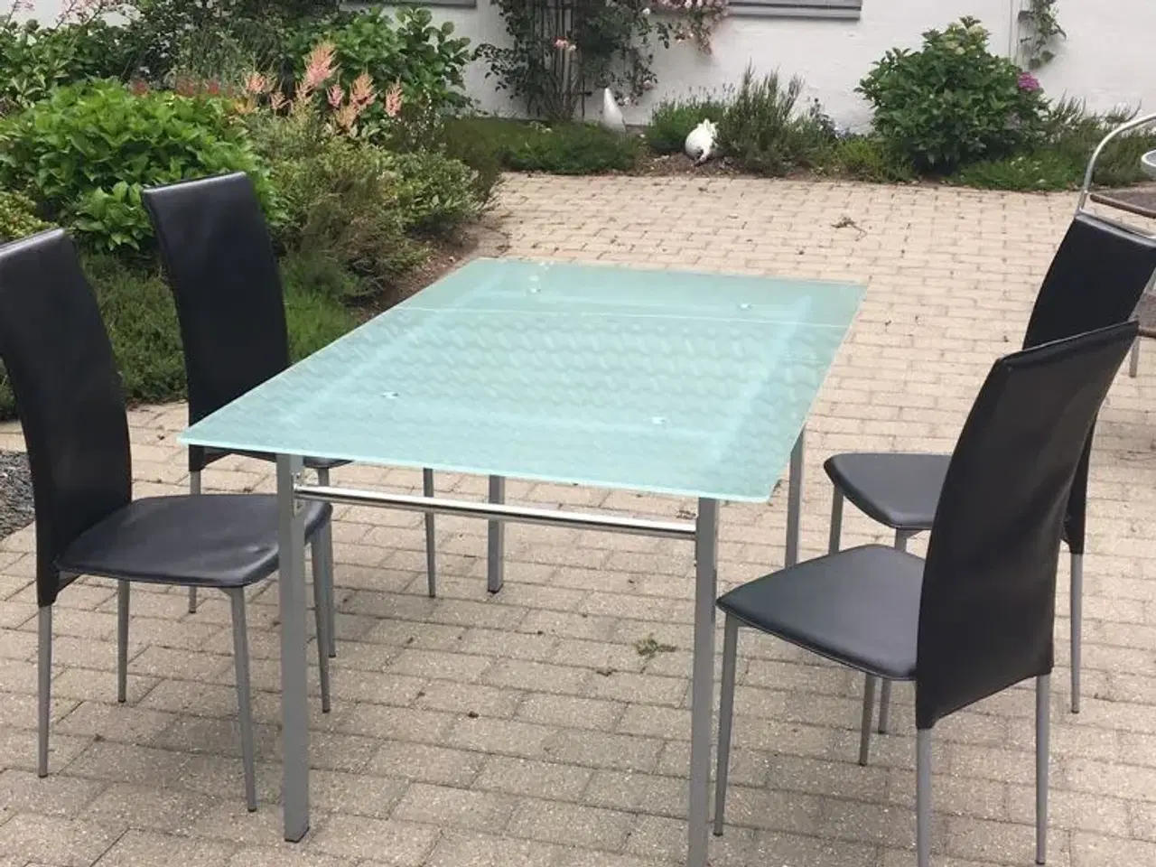 Billede 5 - Materet glasbord med 4 stole