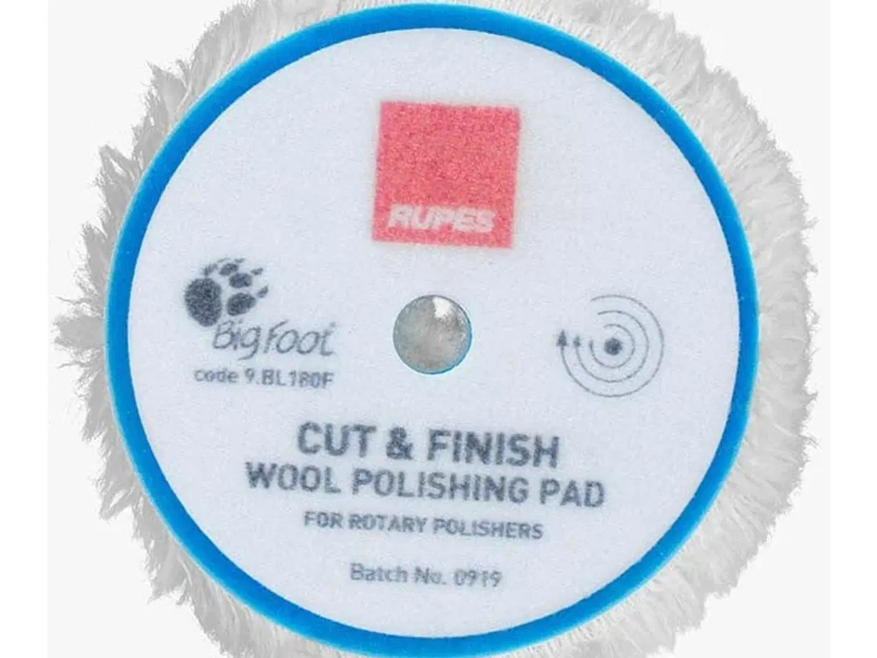 Billede 1 - Rotary Ø:180 mm wool pad, cut & finish Ø:150mm, 1 stk.